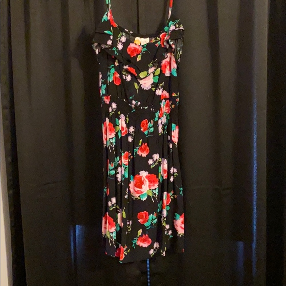 Floral and black dress